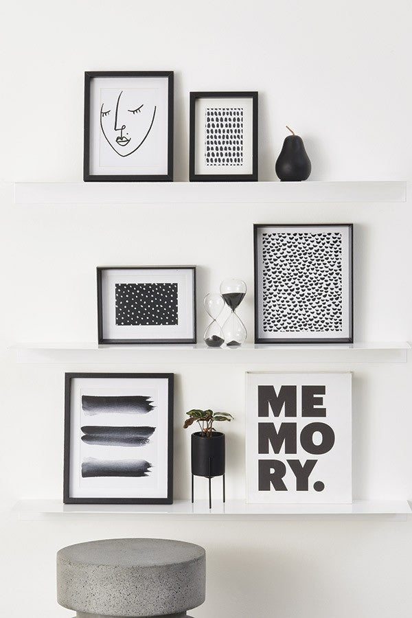 AMPULHETA PRETA EM VIDRO- G