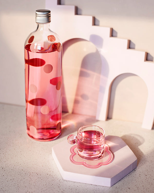 KIT- PINK (GARRAFA+ XÍCARA+ PORTA-COPOS)