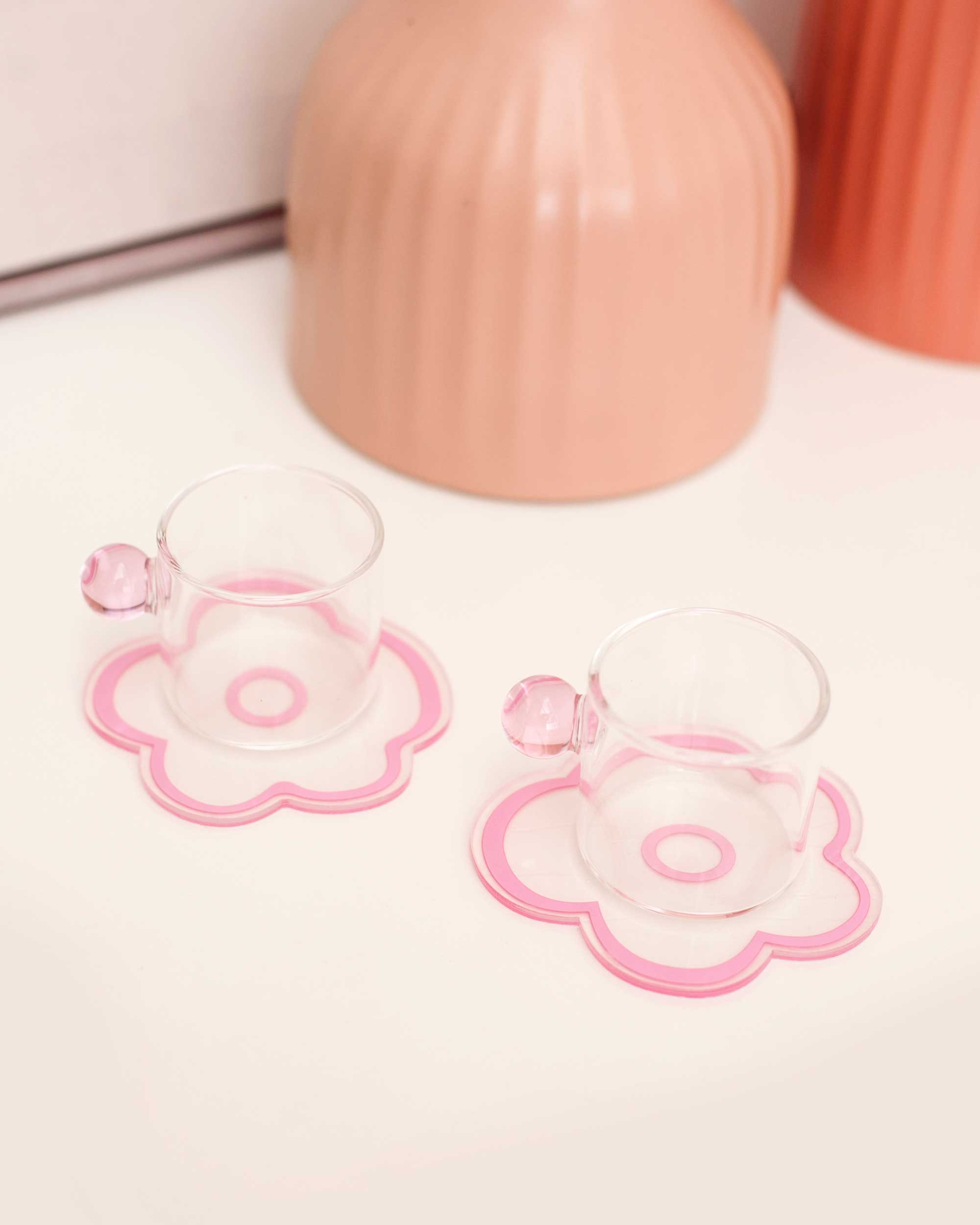 KIT- SAKURA PINK (2 PORTA-COPOS+ 2 XÍCARAS)