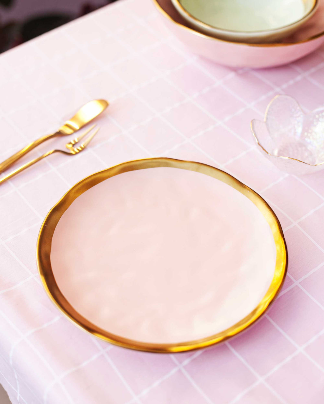 PRATO SOBREMESA- PASTEL COLOR 2- SOFT PINK- 23CM