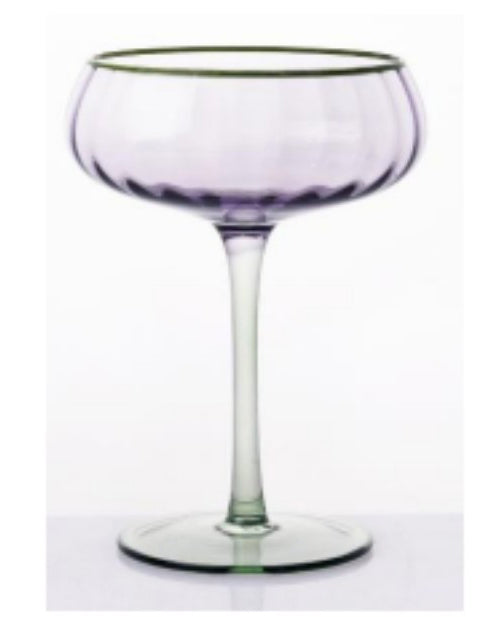 TAÇA LILAC C/ BASE VERDE- 160 ML