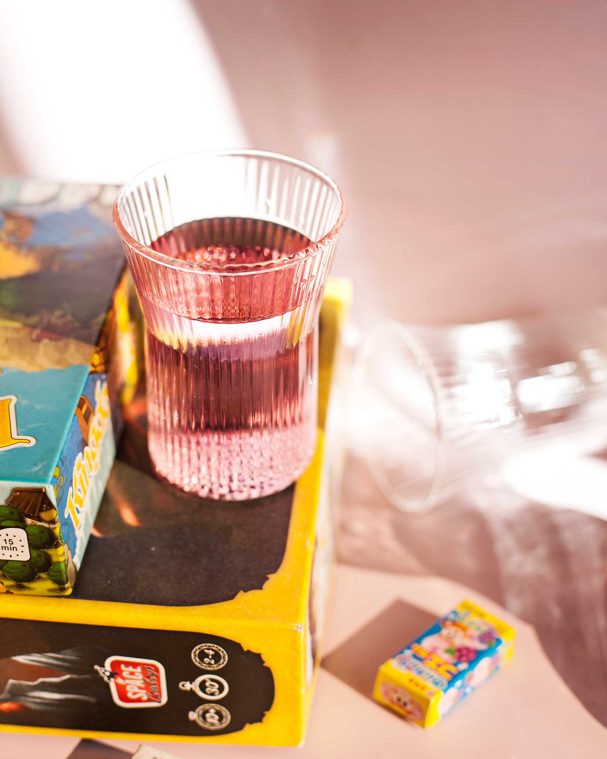 COPO CANELADO EM VIDRO- 320ML