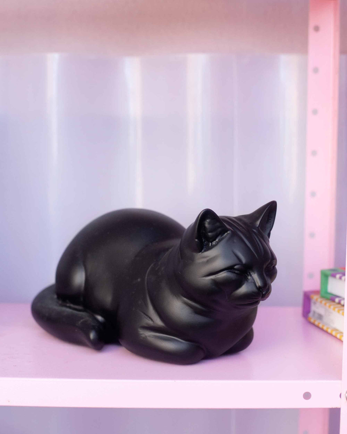 GATINHO EM RESINA PRETO - 37X16X18
