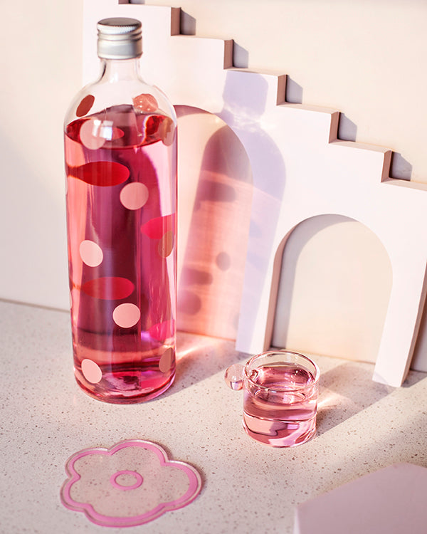 KIT- PINK (GARRAFA+ XÍCARA+ PORTA-COPOS)