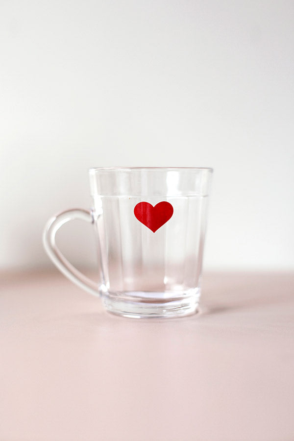 CANECA AMERICANA- CORAÇÃO VERMELHO