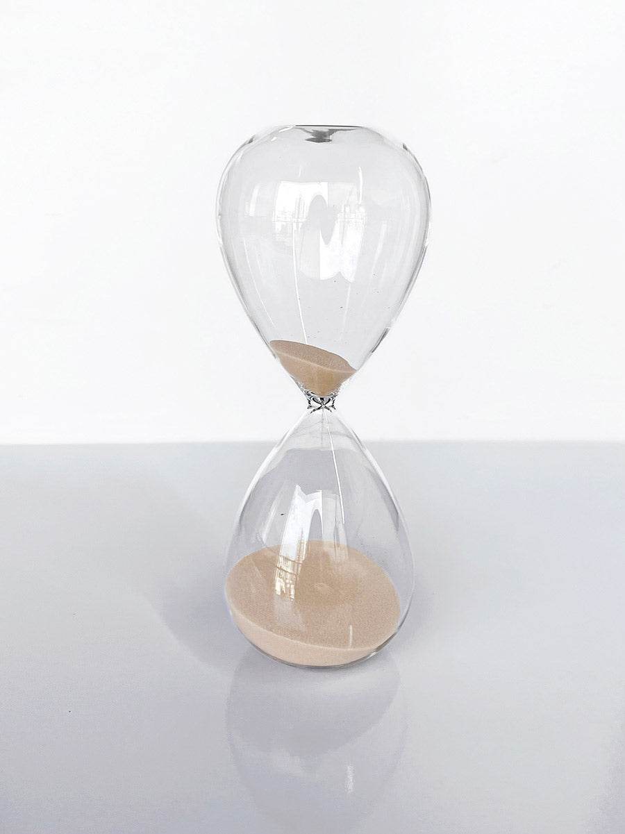 AMPULHETA ROSE EM VIDRO