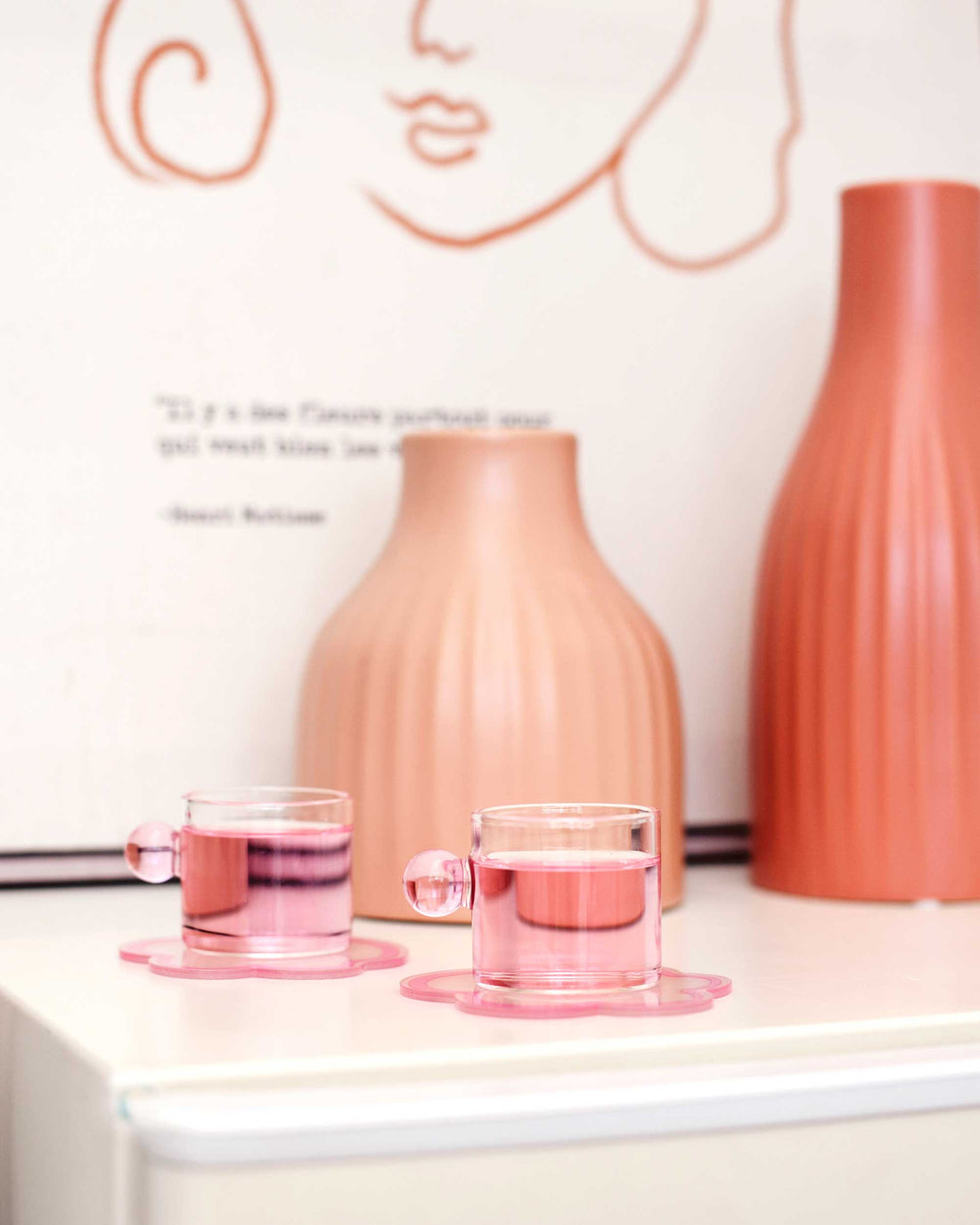 KIT- SAKURA PINK (2 PORTA-COPOS+ 2 XÍCARAS)