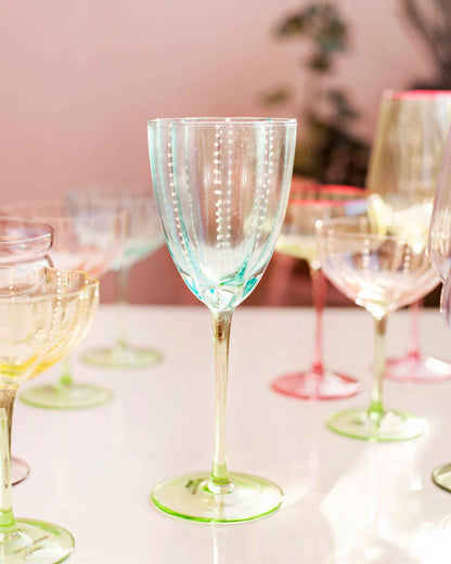 TAÇA WINE LOTUS- AZUL- 300ML