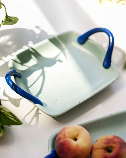 BANDEJA EM CERÂMICA BLUE