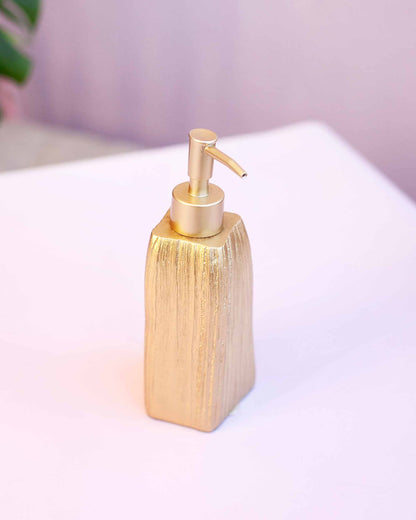 PORTA SABONETE LIQUIDO EM RESINA DOURADO