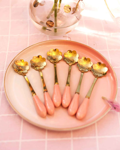 JG 6 COLHERES SOBREMESA- FLOWER