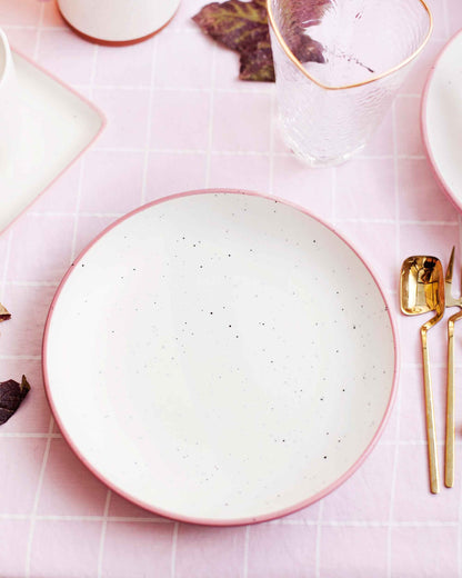 PRATO DE SOBREMESA EM PORCELANA- COTTON
