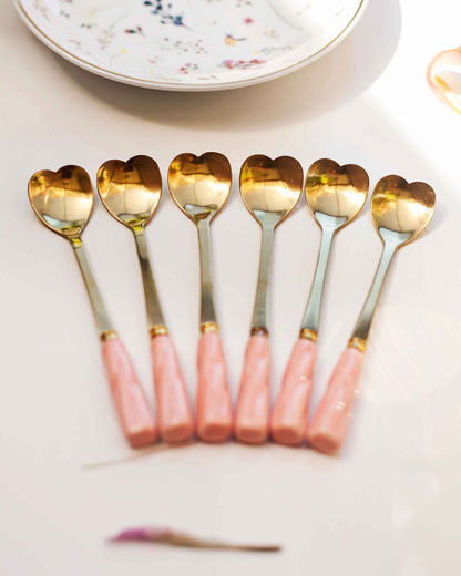 JG 6 COLHERES SOBREMESA- HEART RO