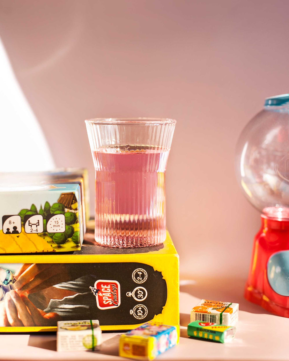 COPO CANELADO EM VIDRO- 320ML