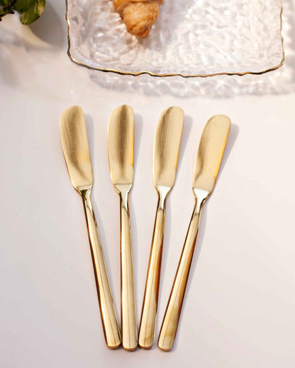 JG.4 ESPÁTULAS PARA MANTEIGA - DOURADO