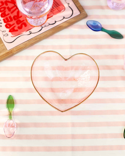 BOWL EM VIDRO HEART- G