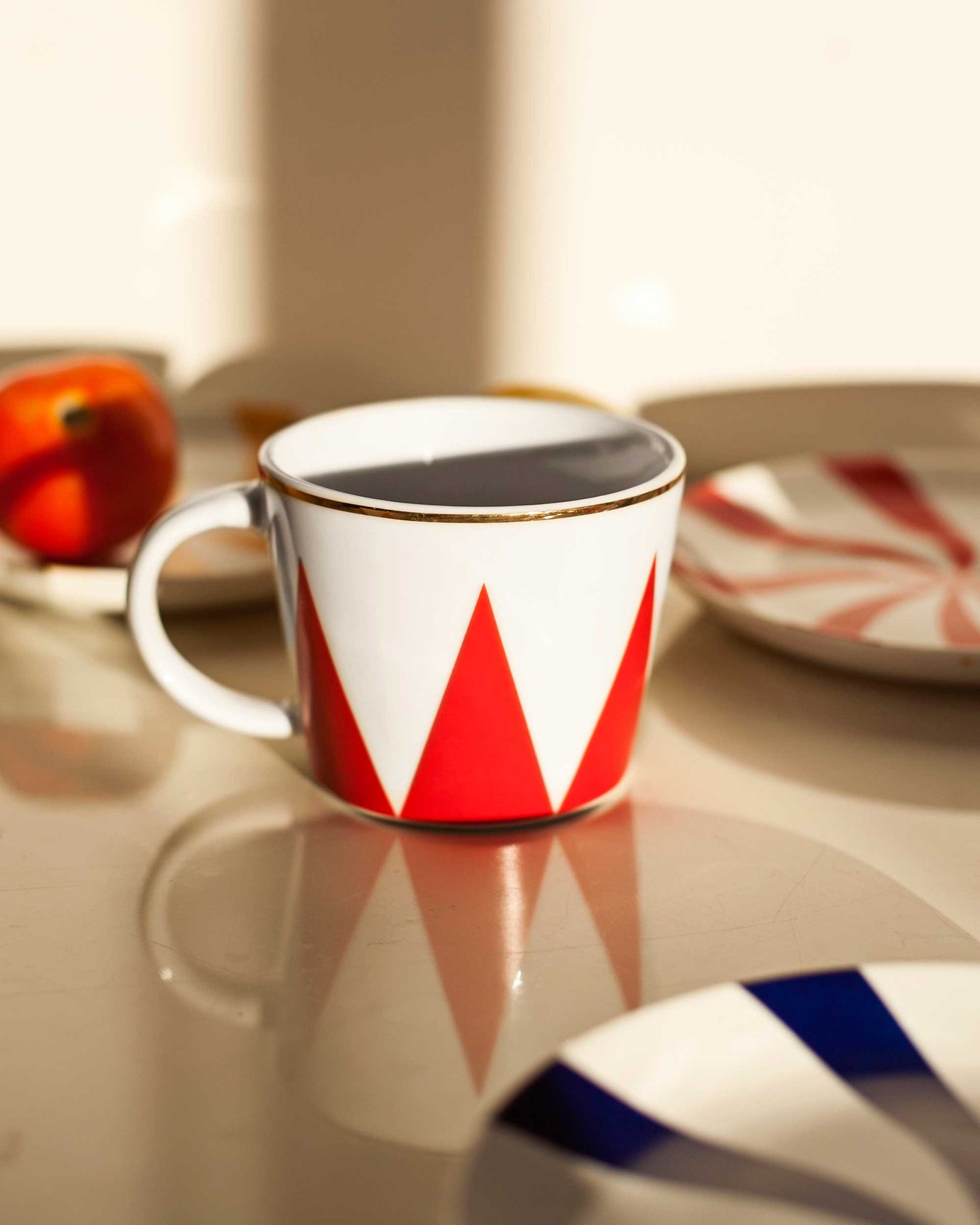 CANECA EM PORCELANA MAXXI - LOLLIPOP VERMELHA