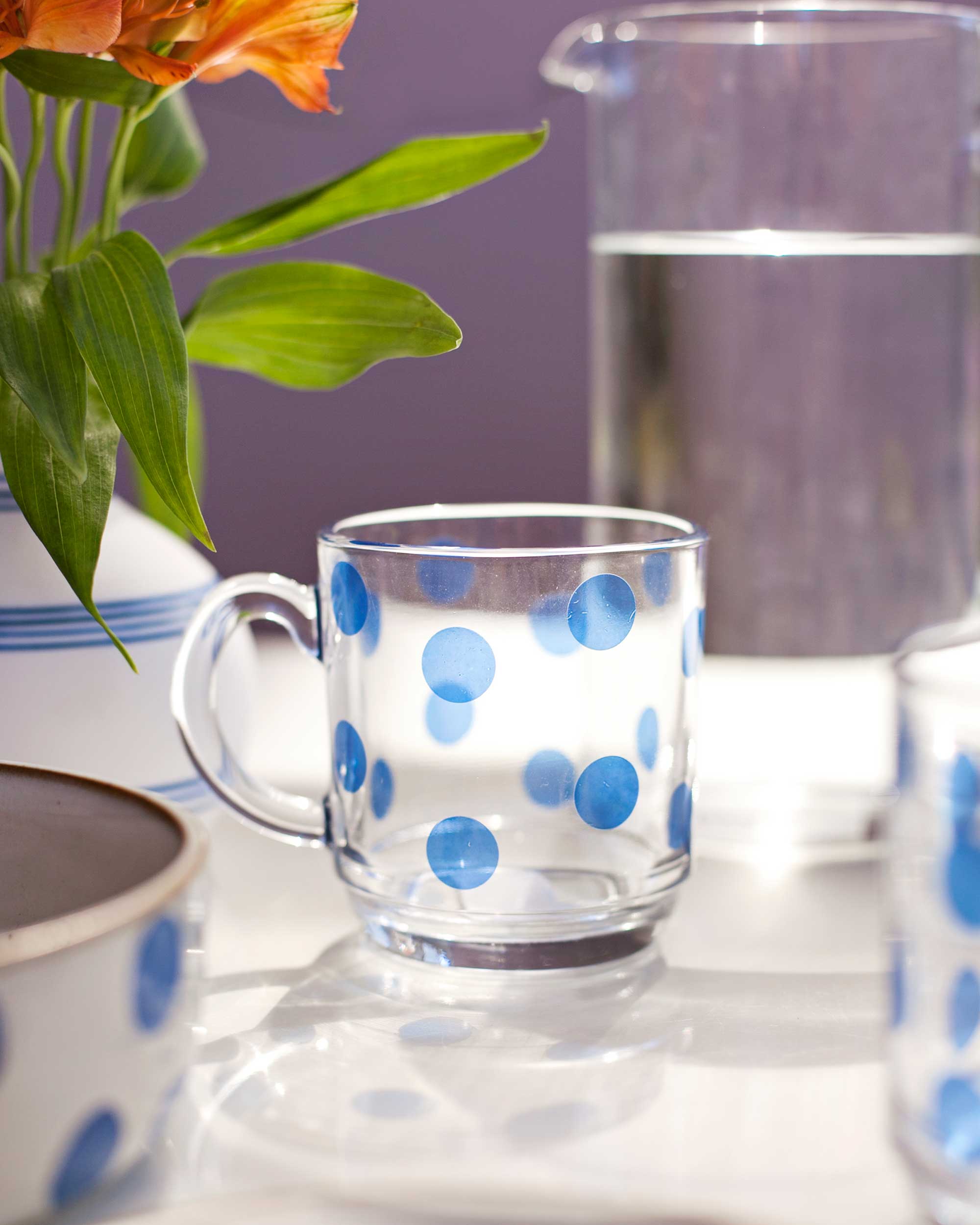 CANECA EM VIDRO- POIS BLUE