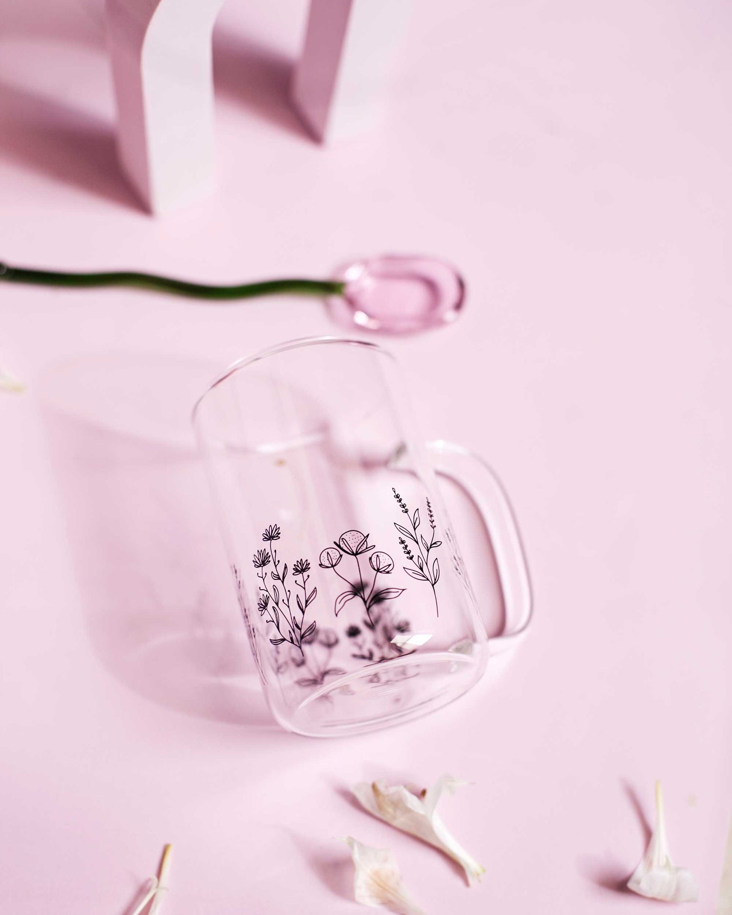 CANECA EM VIDRO - JARDIM- 280ML