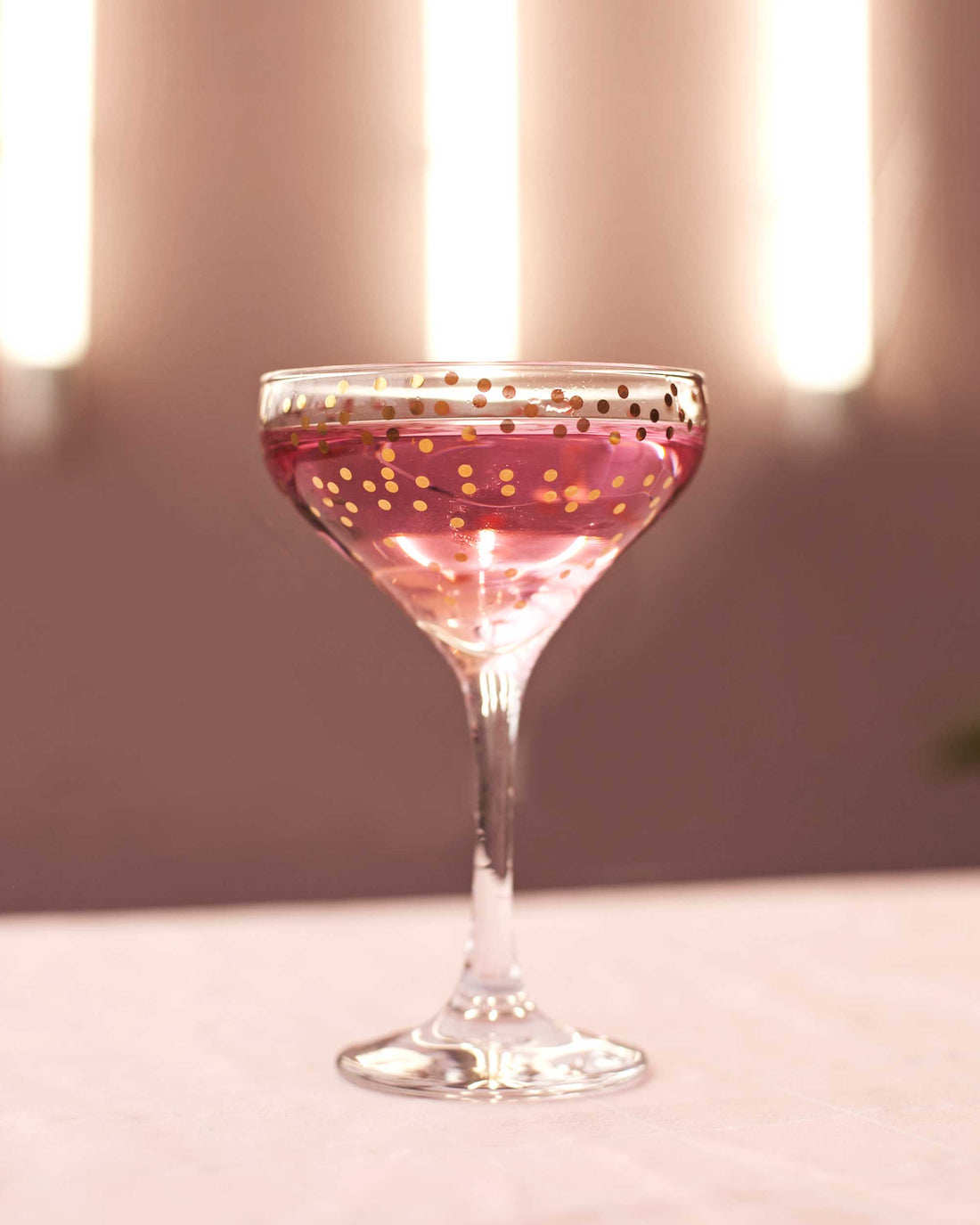 TAÇA BOLHINHAS OURO- 220ml