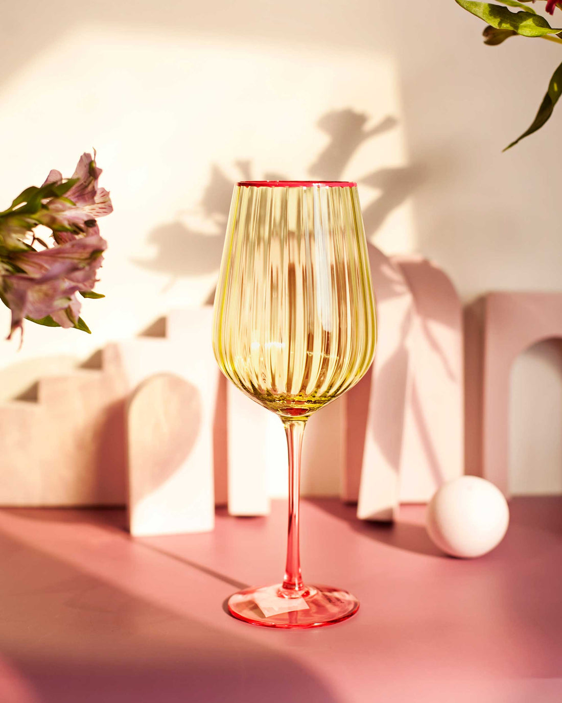 TACA FITTONIA WINE C/ BASE PINK- 500 ML