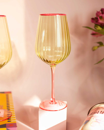 TACA FITTONIA WINE C/ BASE PINK- 500 ML