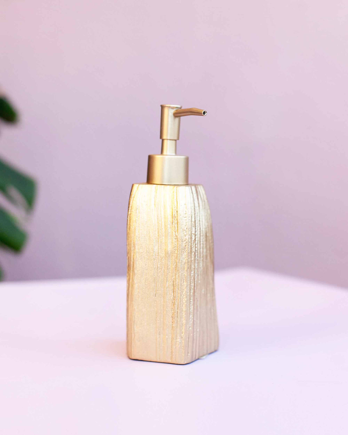 PORTA SABONETE LIQUIDO EM RESINA DOURADO