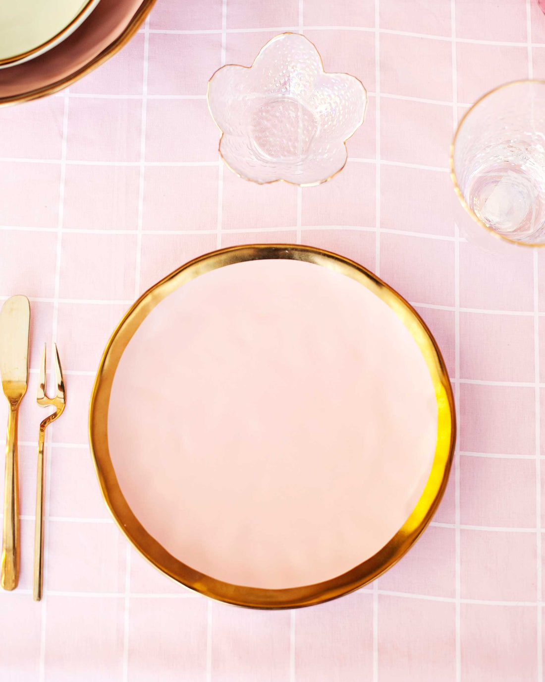 PRATO SOBREMESA- PASTEL COLOR 2- SOFT PINK- 23CM