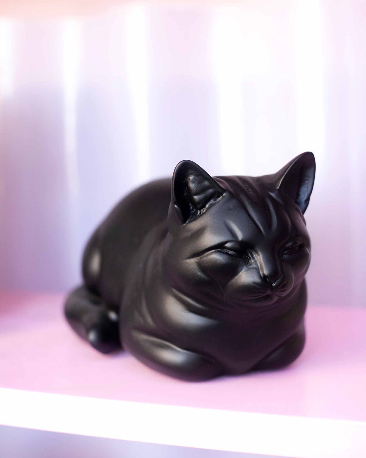 GATINHO EM RESINA PRETO - 37X16X18