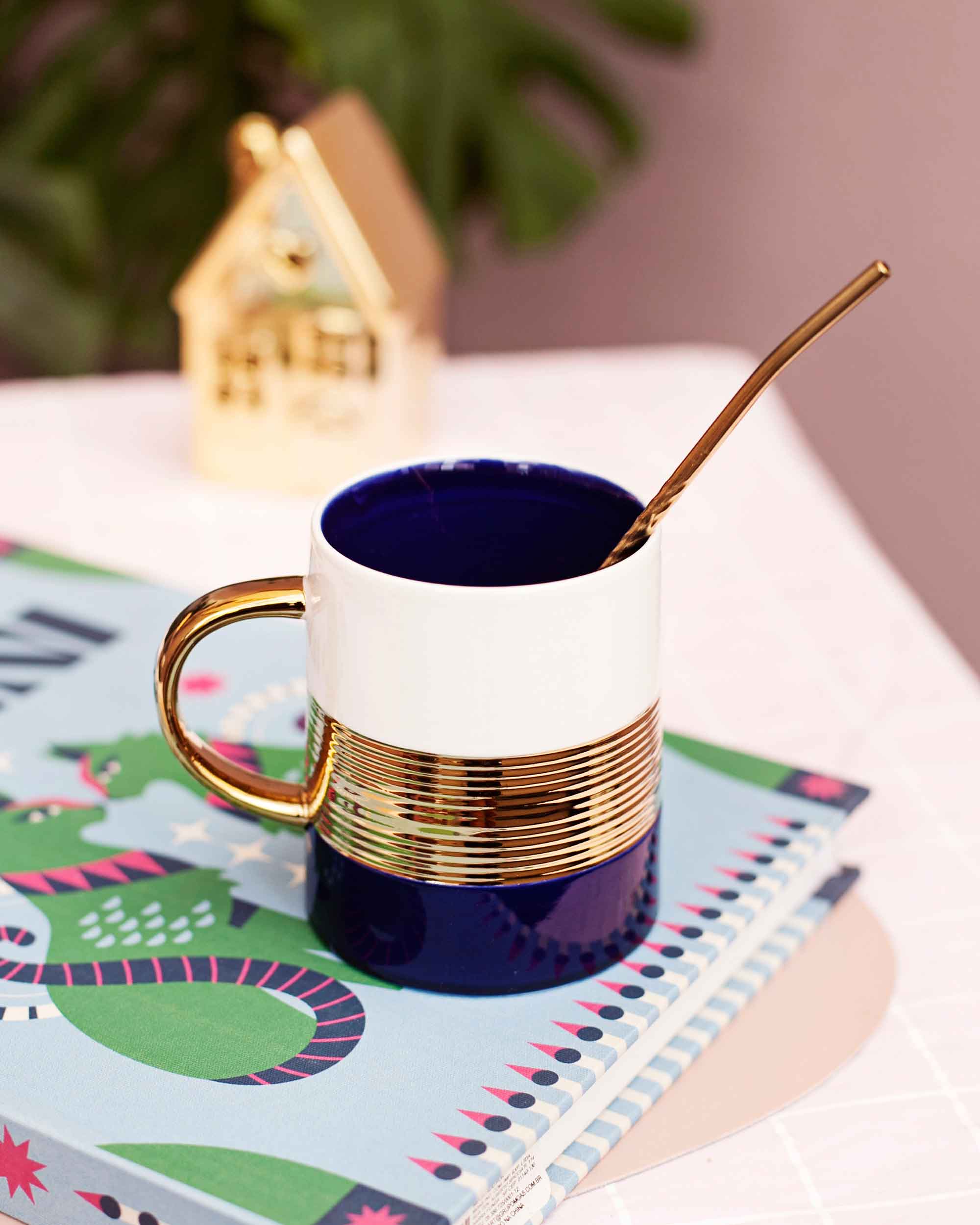 CANECA PORCELANA -TURQUOISE BLU