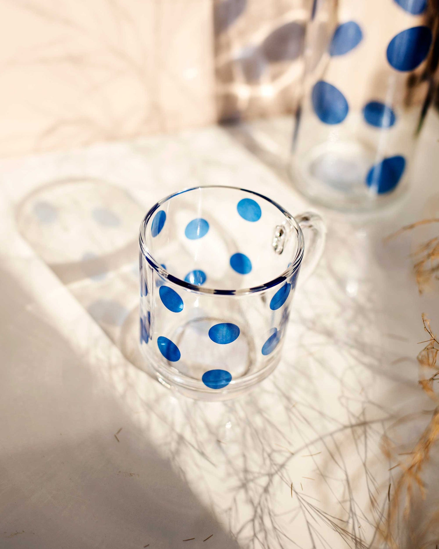 CANECA EM VIDRO- POIS BLUE