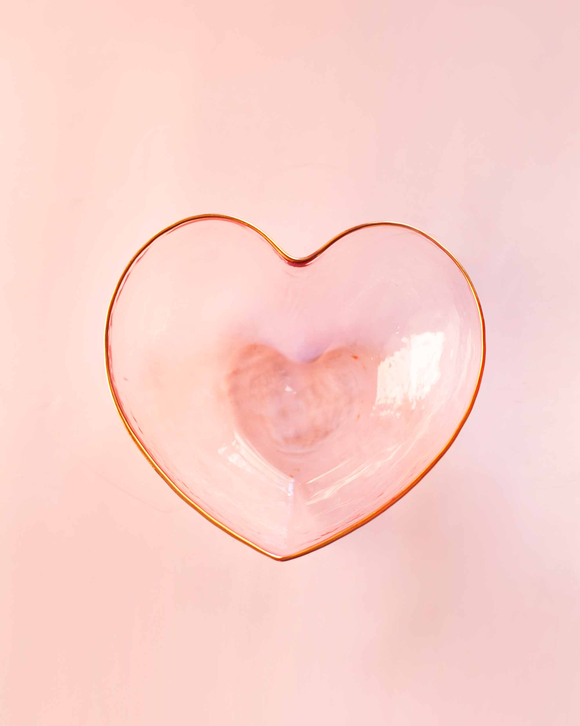 BOWL EM VIDRO HEART- G