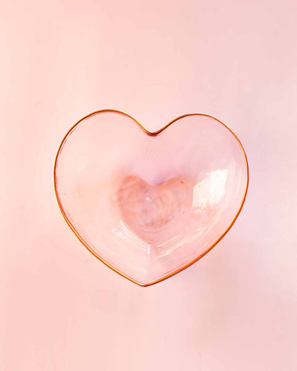 BOWL EM VIDRO HEART- G