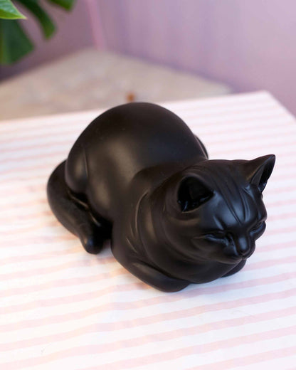 GATINHO EM RESINA PRETO - 37X16X18