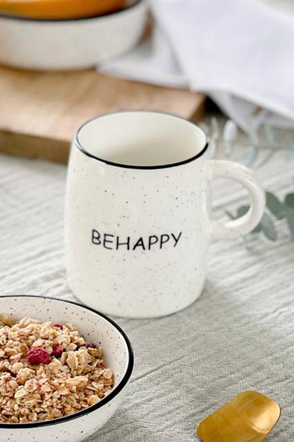 CANECA EM PORCELANA-  BE HAPPY GALI